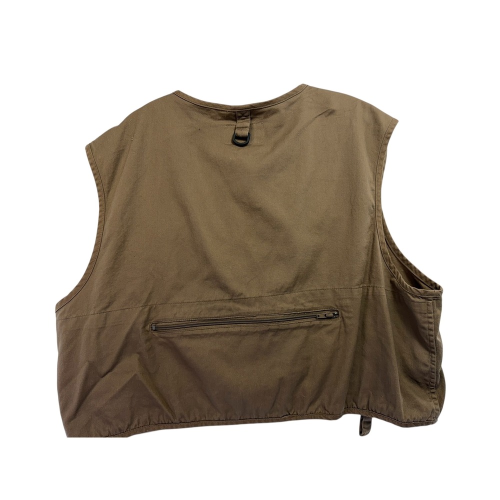 Berkley Mens XL Fishing Vest Brown Cotton Multi Pocket (G23) - Picture 4 of 5